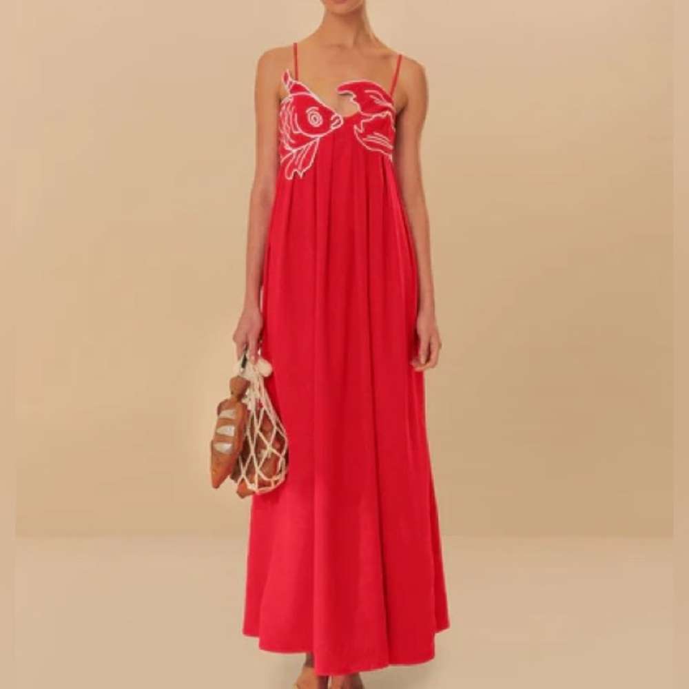 NWT Farm Rio Fish Top Maxi Dress